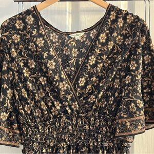 Black and brown dress